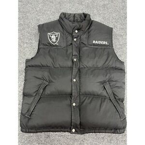Rare Vintage Oakland Vegas Raiders Medium Triple Fat Goose Puffer Vest 1994 NFL